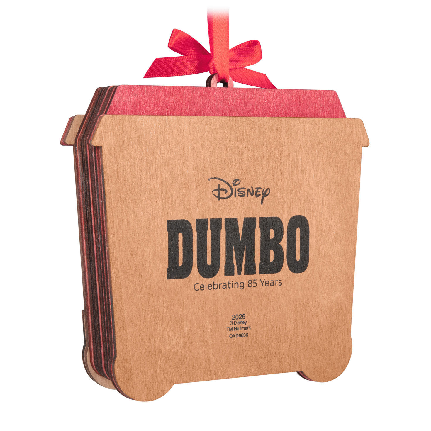 Dumbo in Circus Car Keepsake Ornament Back image number 6