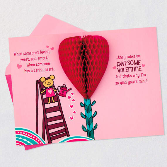 Sweet and Smart Pop-Up Valentine's Day Card for Granddaughter, , large image number 4