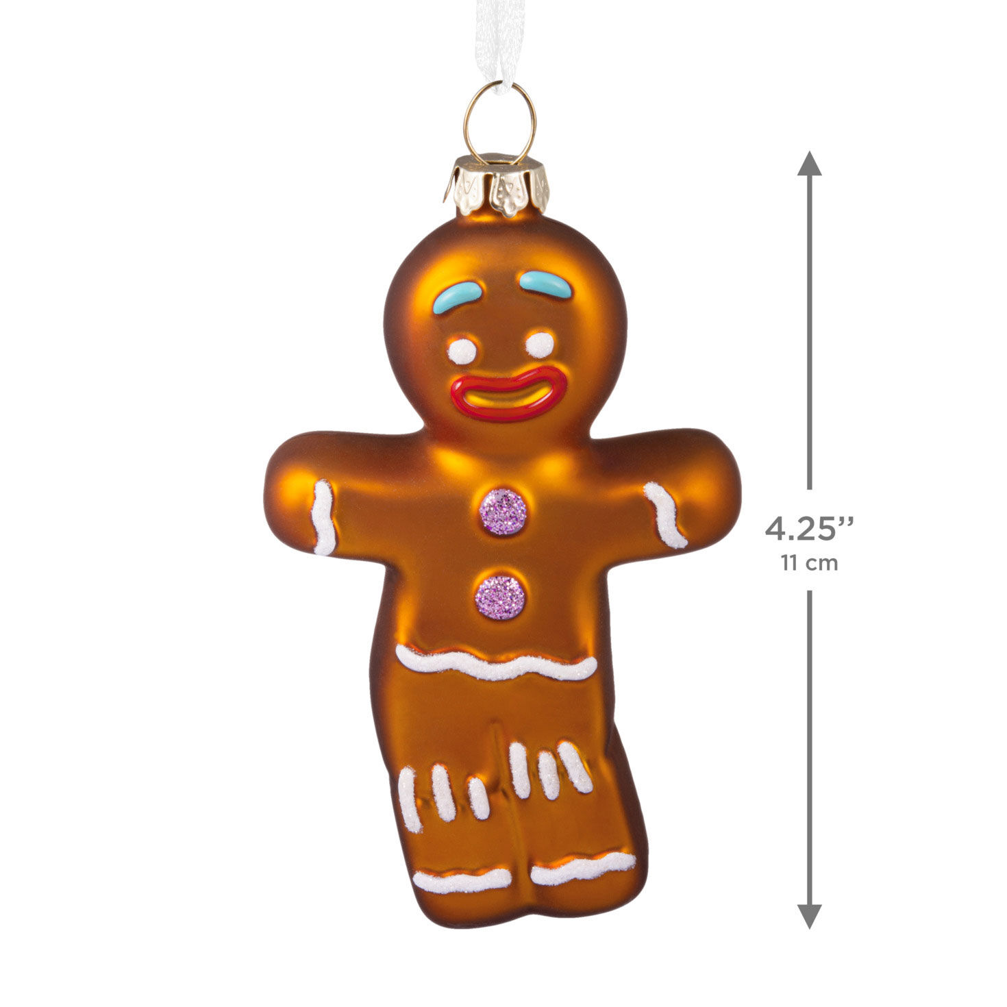 Shrek Gingerbread Man Christmas Ornament measurement image number 3
