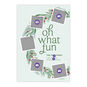 Photos on Garland Personalized Holiday Photo Card Card Front indicating personalization image number 5