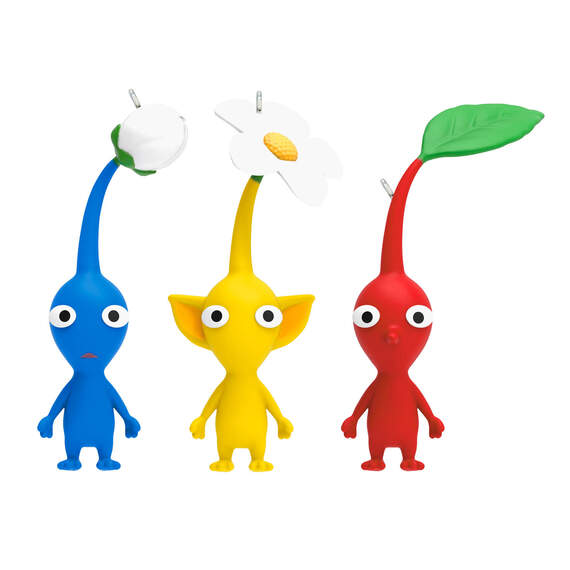 Nintendo Pikmin™ Red, Yellow, and Blue Pikmin Ornaments, Set of 3