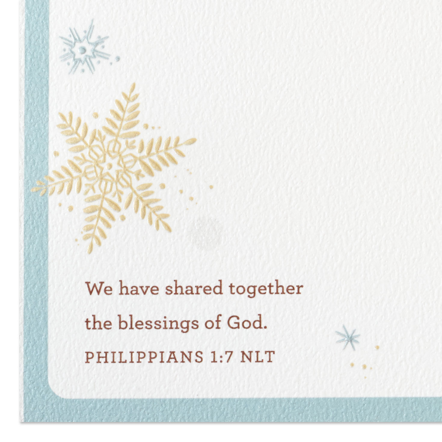 Sparkly Snowflakes Religious Christmas Card for Daughter scripture image number 3