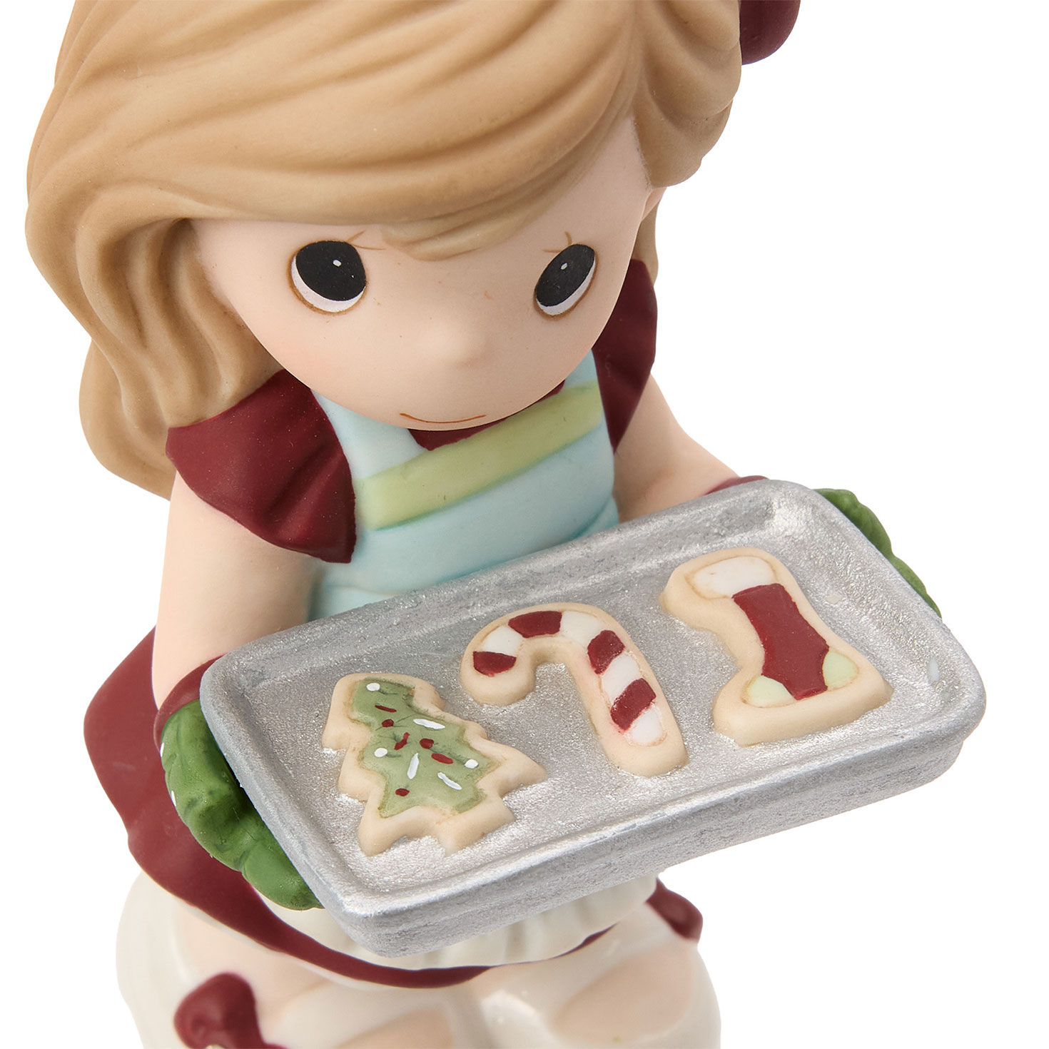 Girl Baking Cookies Precious Moments Ornament upclose view image number 5