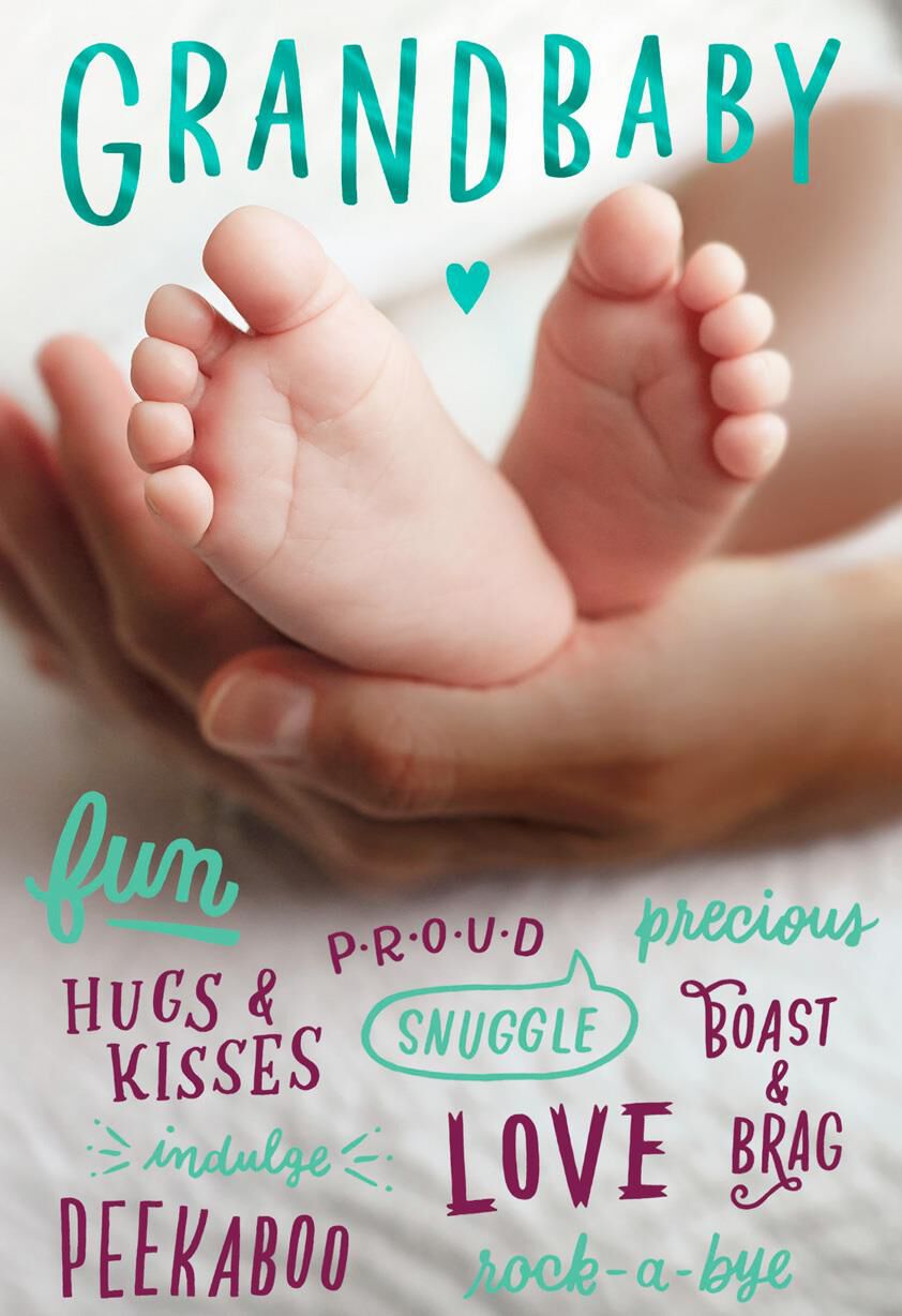 Tiny Toes New Baby Card for Grandparents