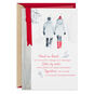 Couple Holding Hands in Snow Wife Christmas Card Card Front image number 1