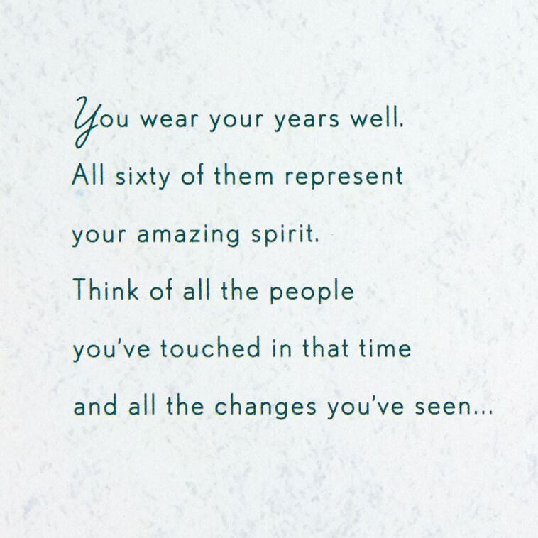 Botanical Leaves 60th Birthday Card  image number 2