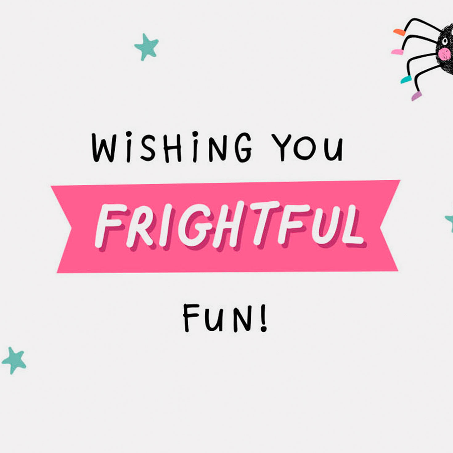Pink Haunted House Halloween Card for Granddaughter Sentiment image number 2