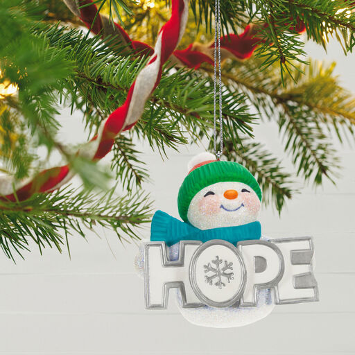 Season of Hope Snowman Ornament With Light, 