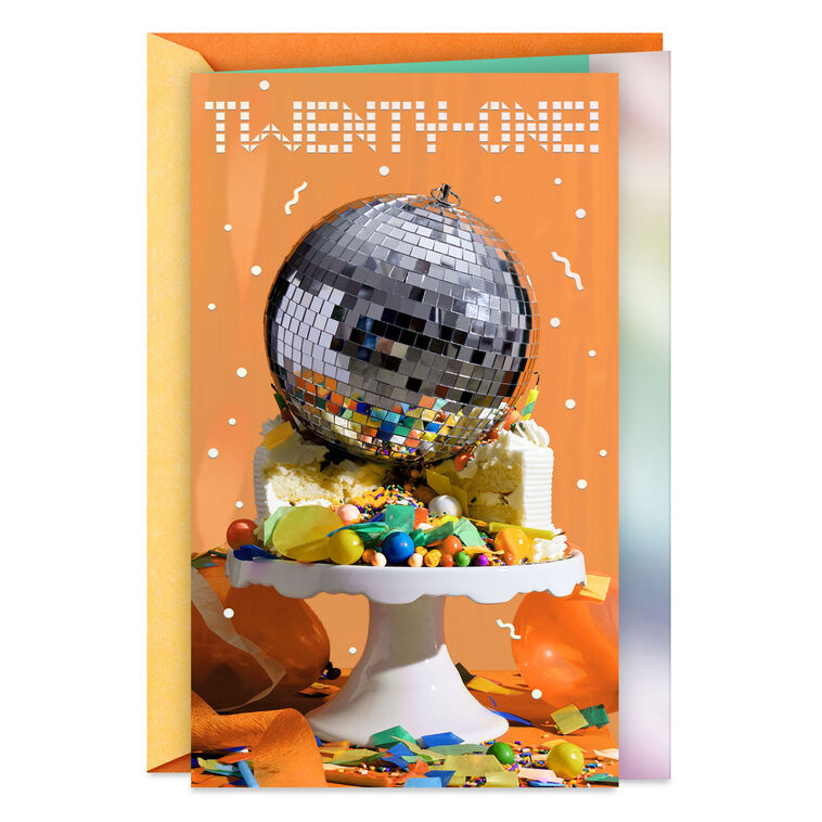 Go All Out 21st Birthday Card