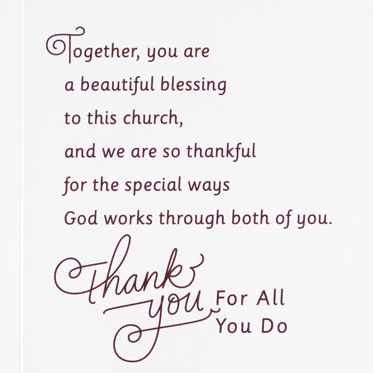 Pumpkins and Leaves Clergy Appreciation Card for Pastor and Wife sentiment image number 2