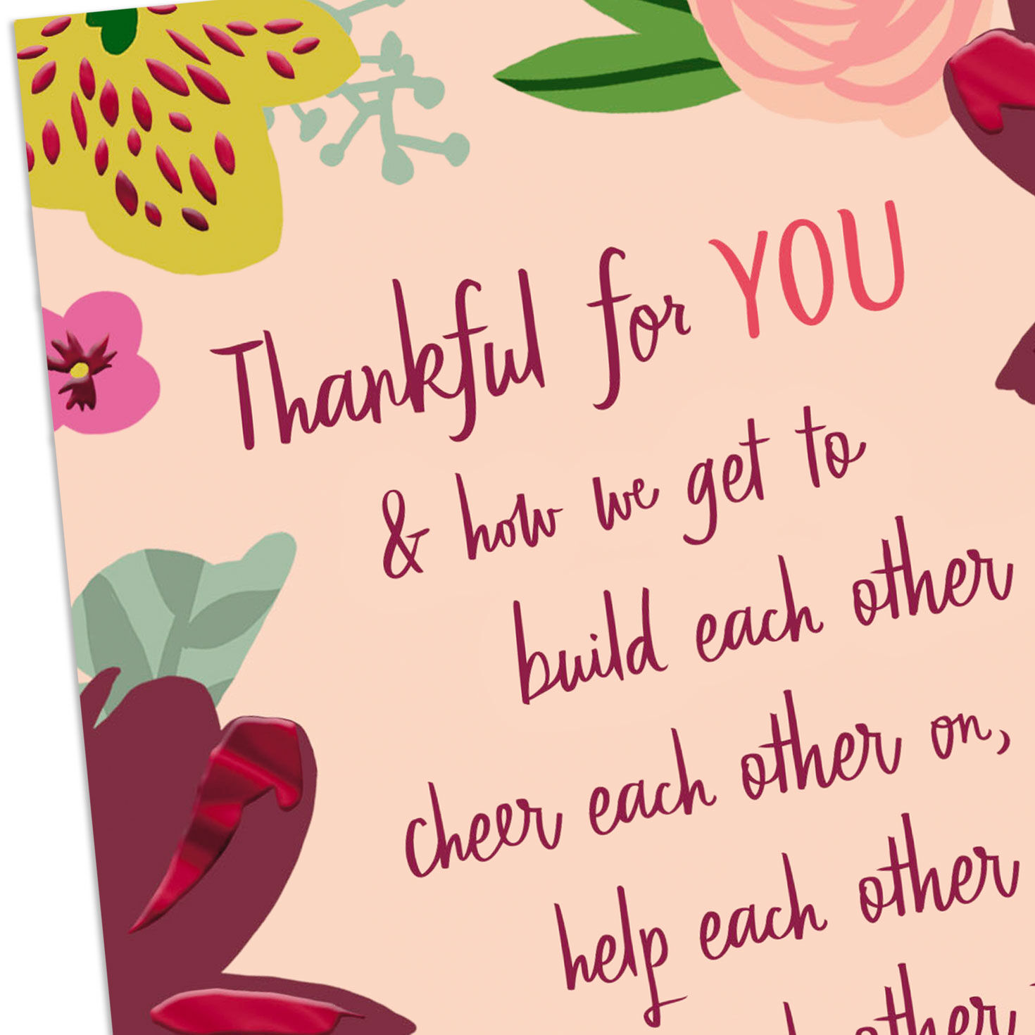 Painted Floral Border Religious Friendship Card Card Front Detail image number 5