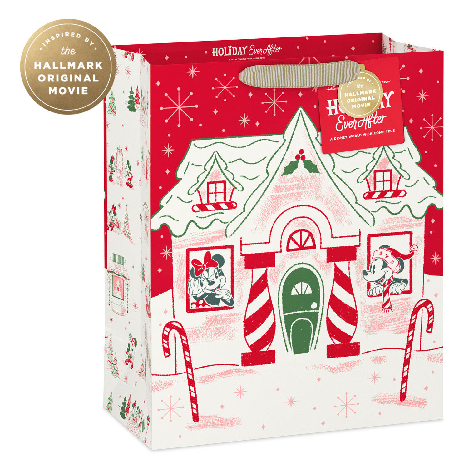 13" Disney Holiday Ever After Large Christmas Gift Bag
