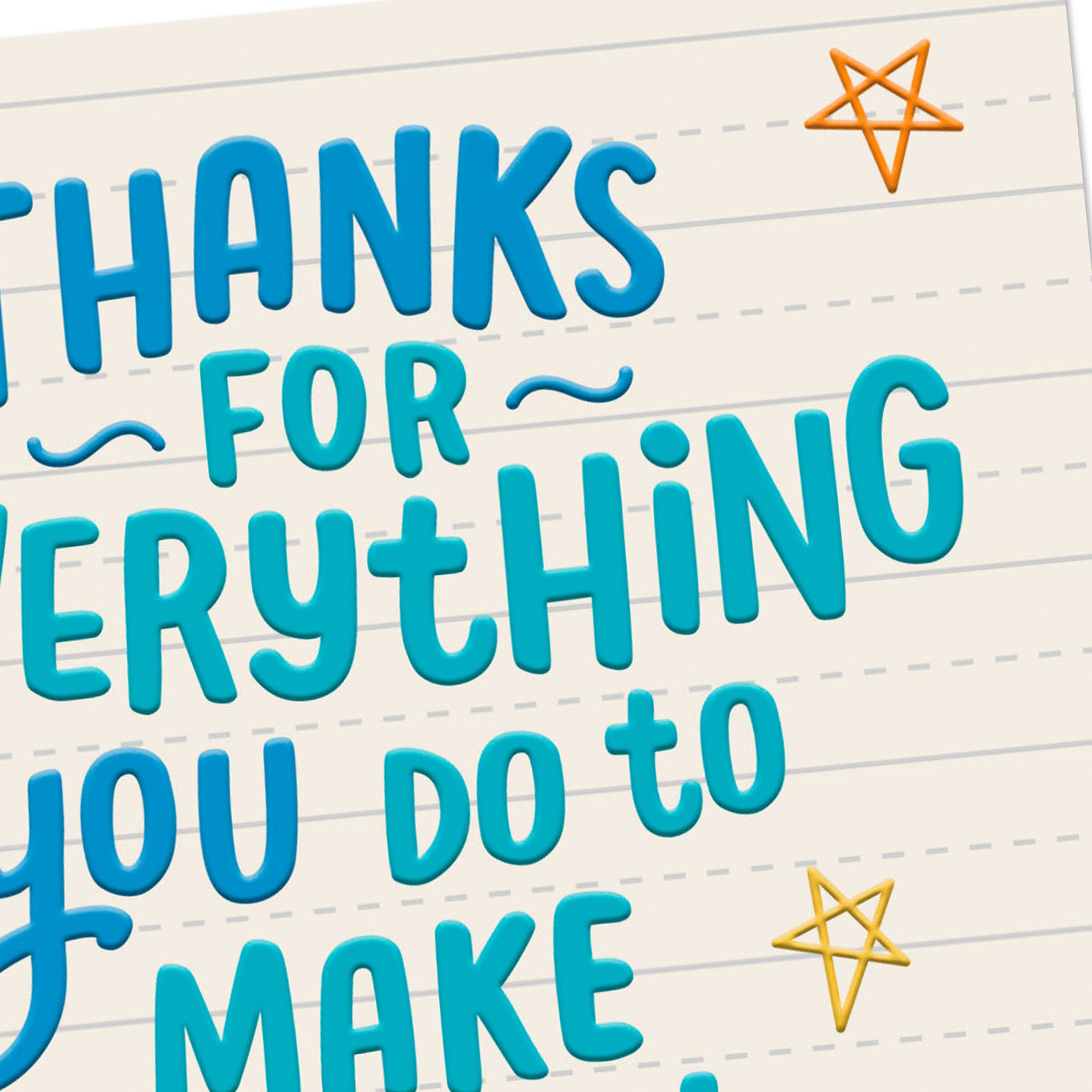 You Make School Great Thank You Card From Kids, , large image number 4