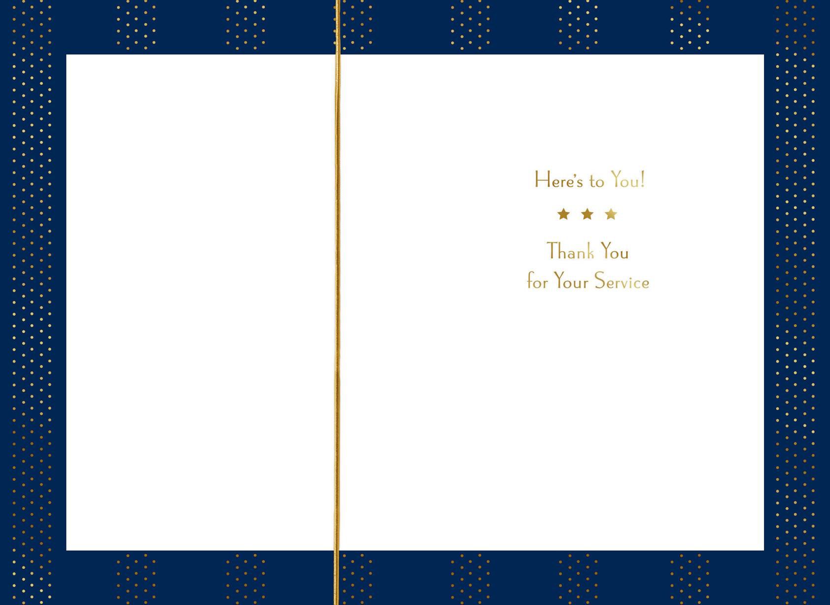 Here's to You! Military Appreciation Card