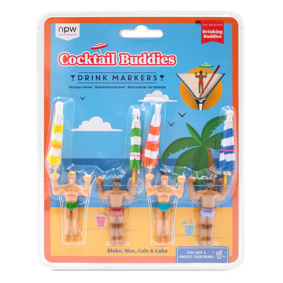 Cocktail Buddies Drink Markers, Set of 4