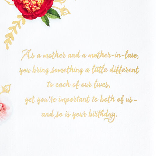 Important Mom and Mother-in-Law Birthday Card From Both, 