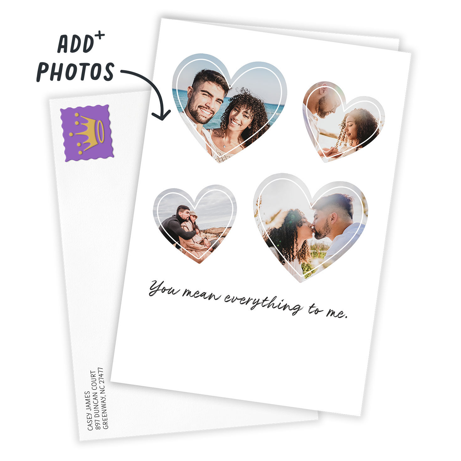 Heart-Shaped Frames Custom Love Card, , large image number 2