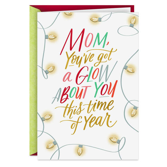 Holiday Magic and Glow Christmas Card for Mom
