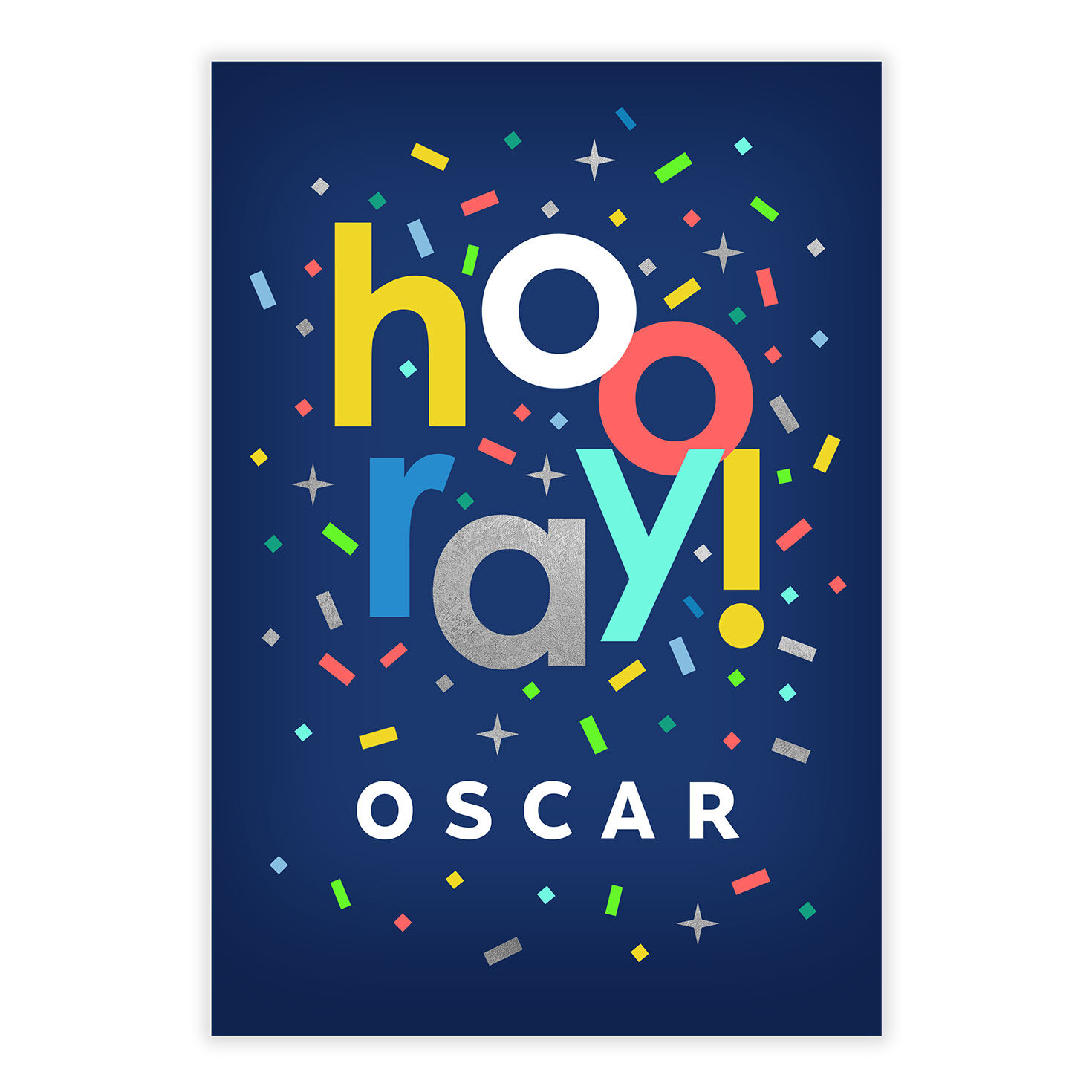Personalized Hooray & Confetti Celebration Card  image number 2