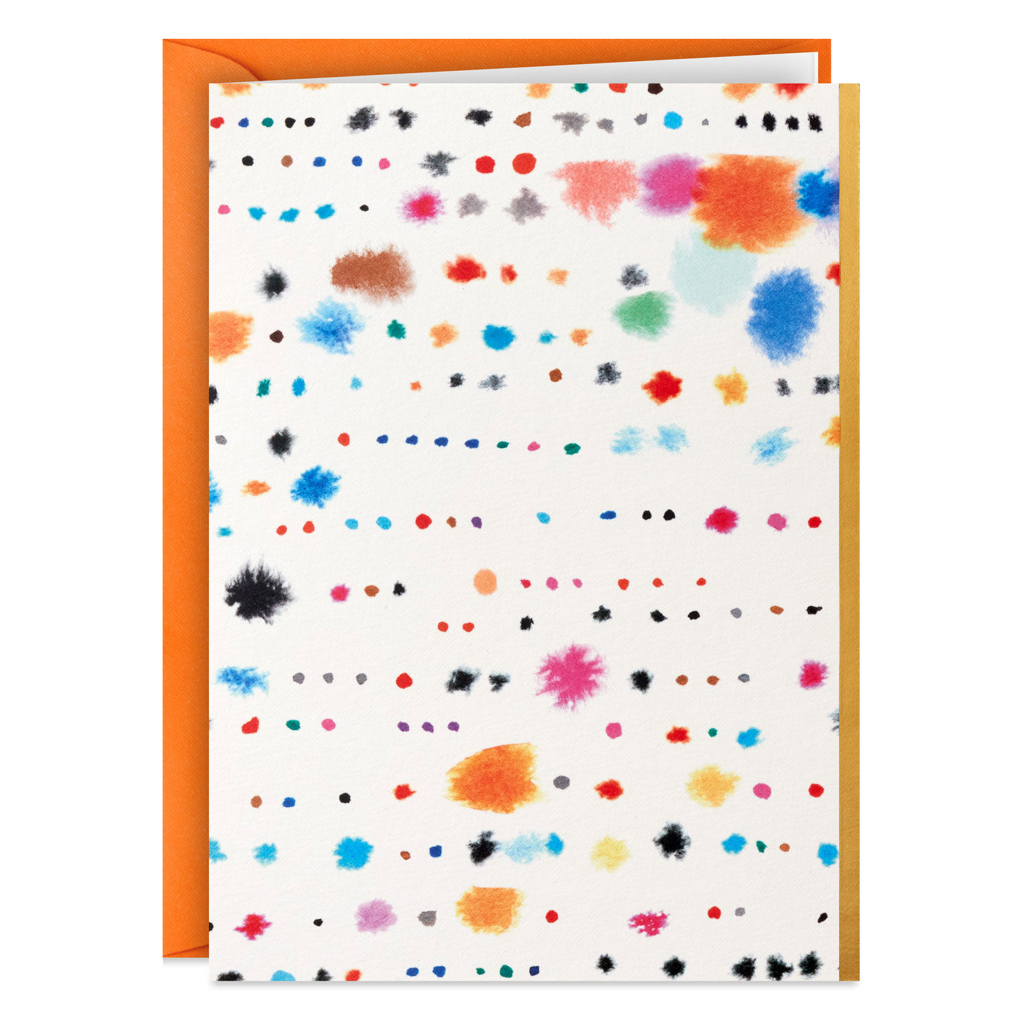 Watercolor Dots on White Blank Note Cards, Pack of 5, , large image number 2