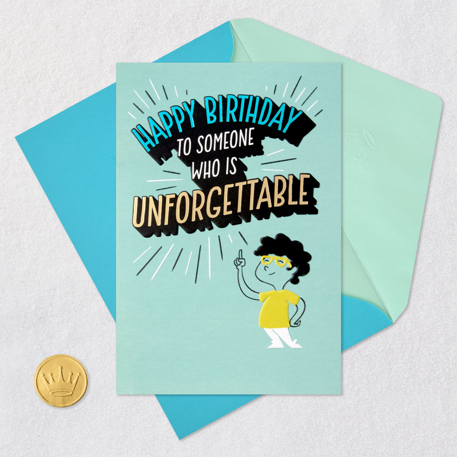 Forgetful Moments Funny Pop-Up Birthday Card Card Front with Envelope and Gold Seal image number 5