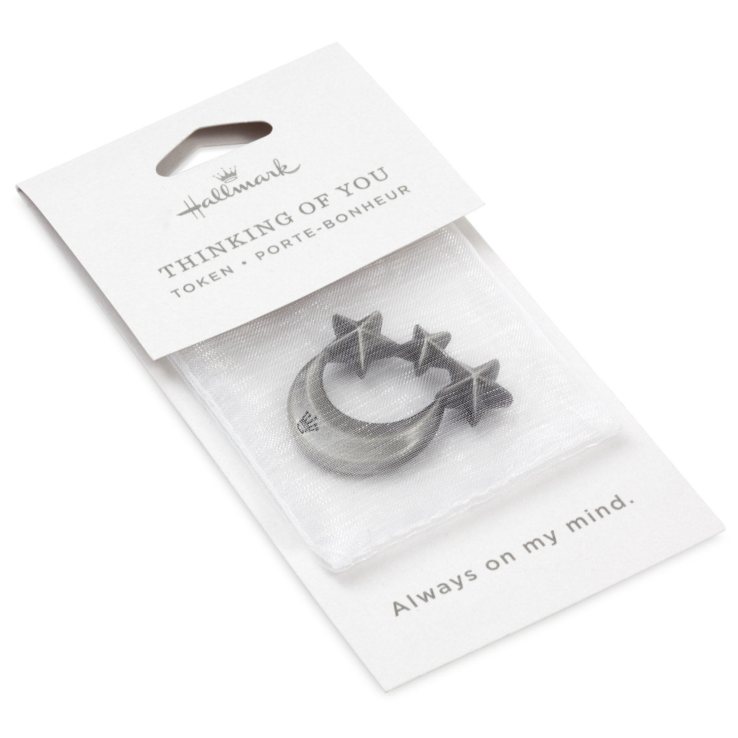 Crescent Moon With Stars Metal Wishing Token package front image number 4
