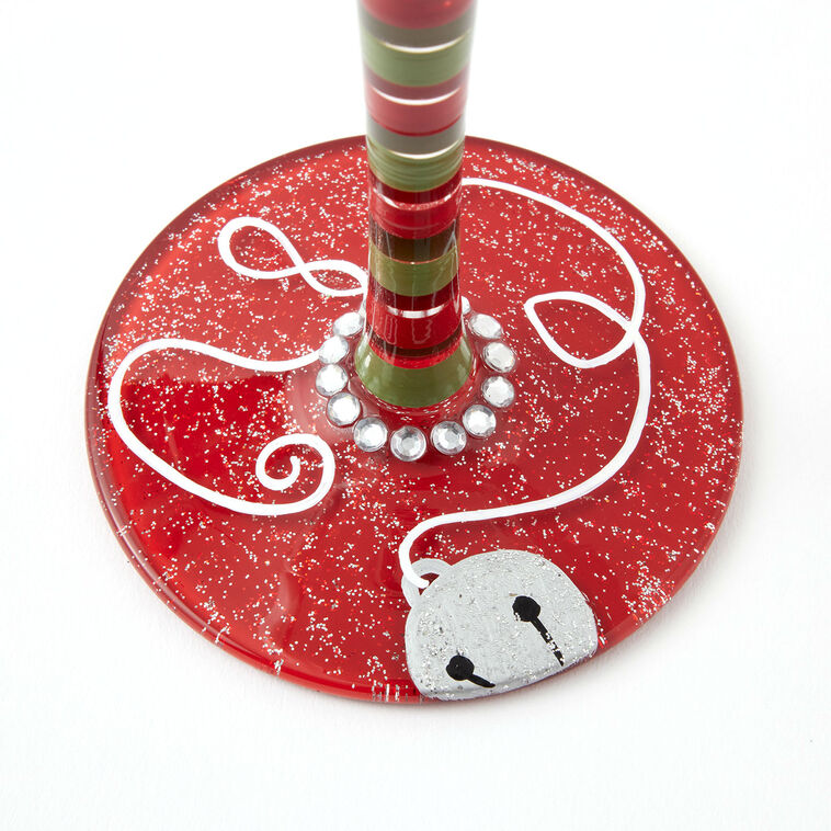 Lolita Best Christmas Ever Silver Bells Wine Glass base image number 3