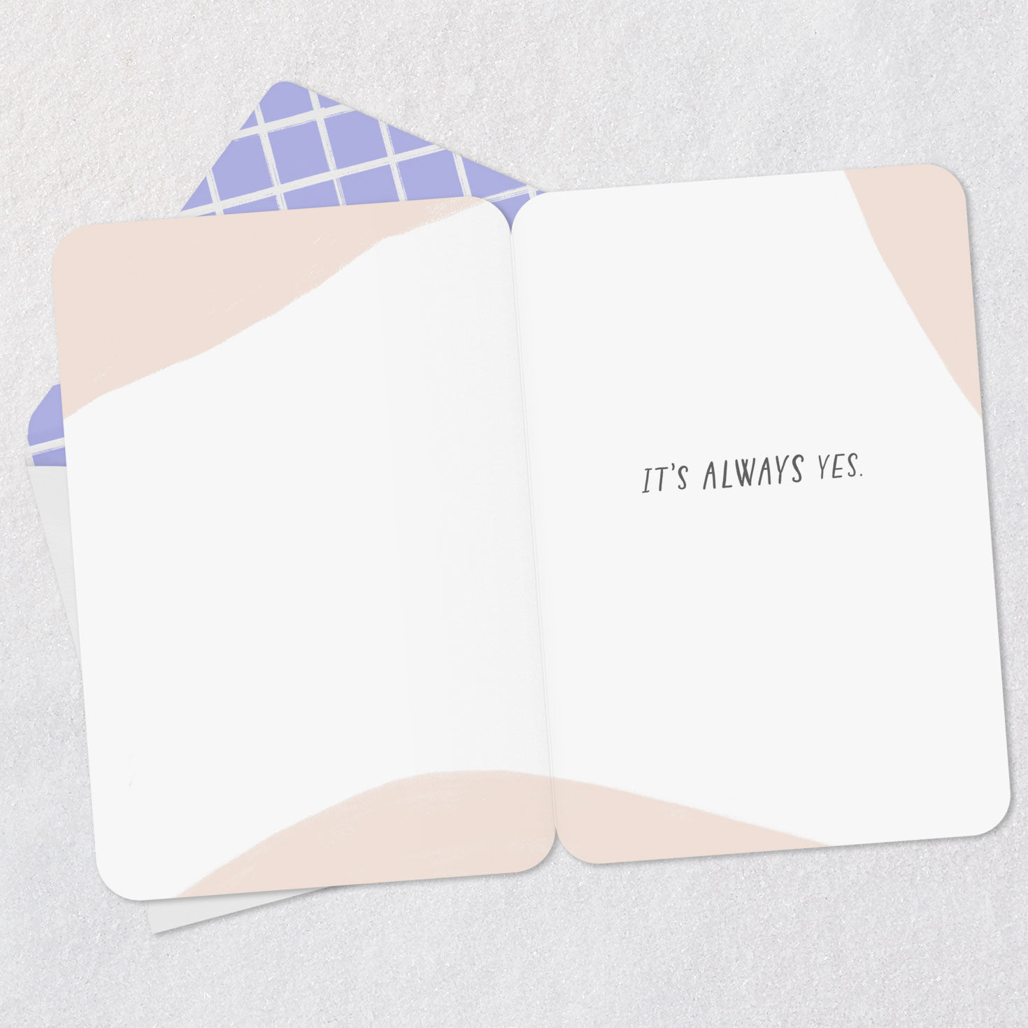 Abstract Design Thinking of You Card Open card with envelope image number 3