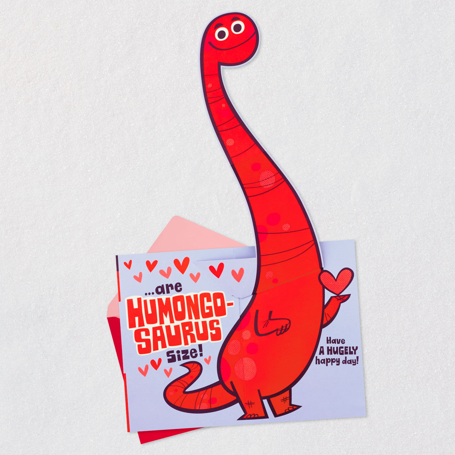 Dinosaurs Pop-Up Valentine's Day Card for Boy Open card with envelope image number 2
