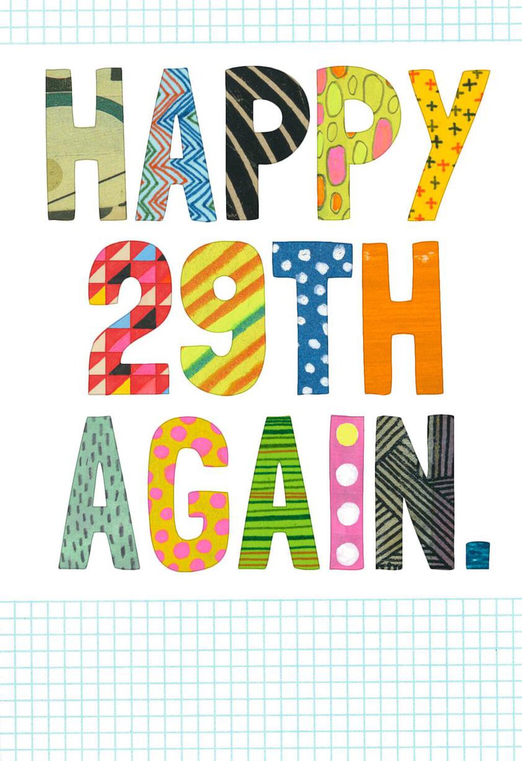 happy 29th birthday again funny birthday card greeting cards