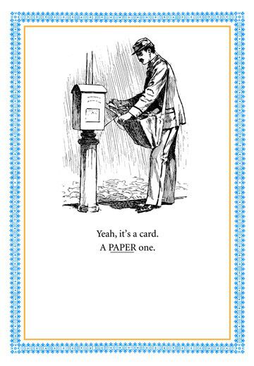 Old School Paper Funny Birthday Card