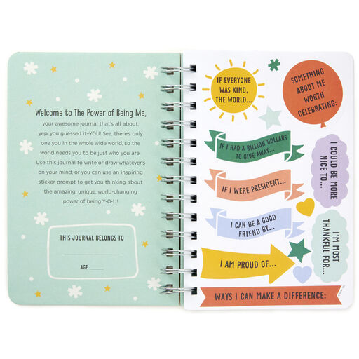 Little World Changers™ The Power of Being Me Prompted Journal With Stickers, 