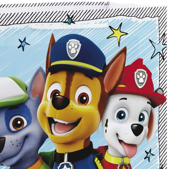 13" Paw Patrol™ Chase and Friends Blue Gift Bag, , large image number 4