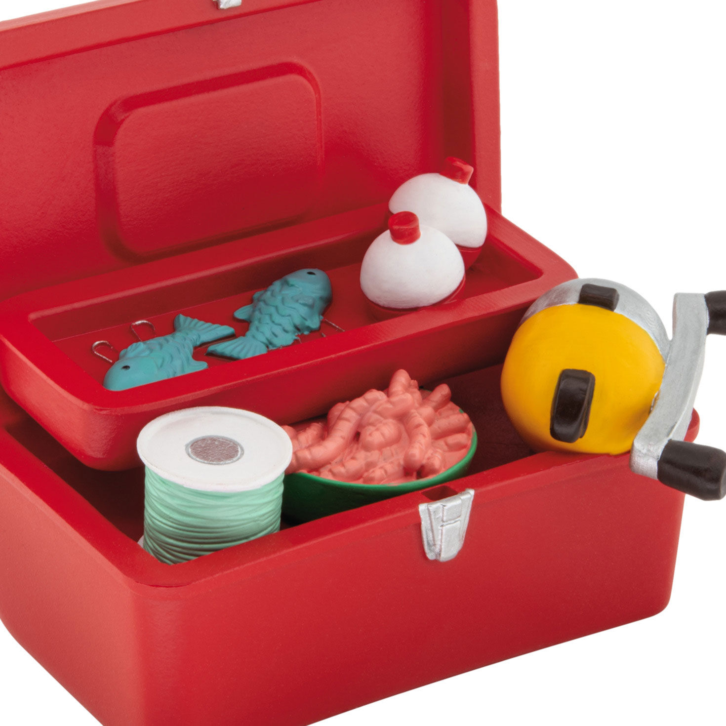 Fishing Tackle Box Christmas Ornament upclose view image number 5