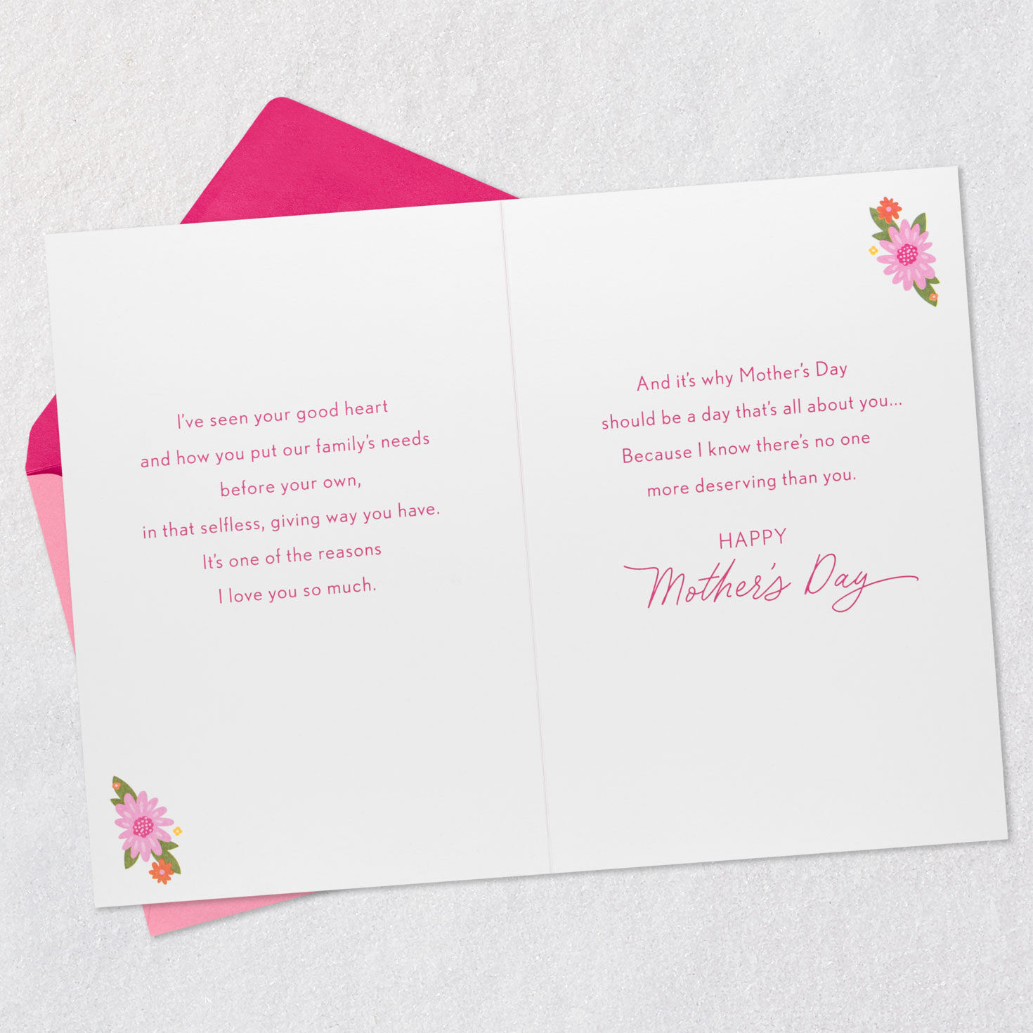 Tiny Flowers Mother's Day Card for Wife Open card with envelope image number 4