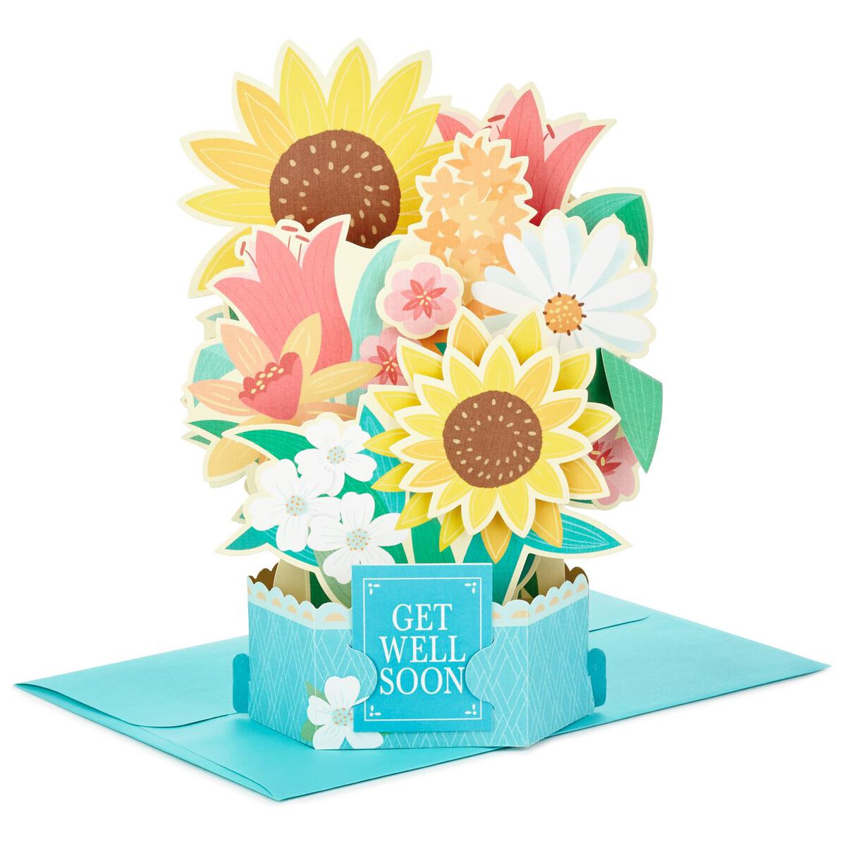 Sunflower Bouquet Pop Up Get Well Card - Greeting Cards - Hallmark