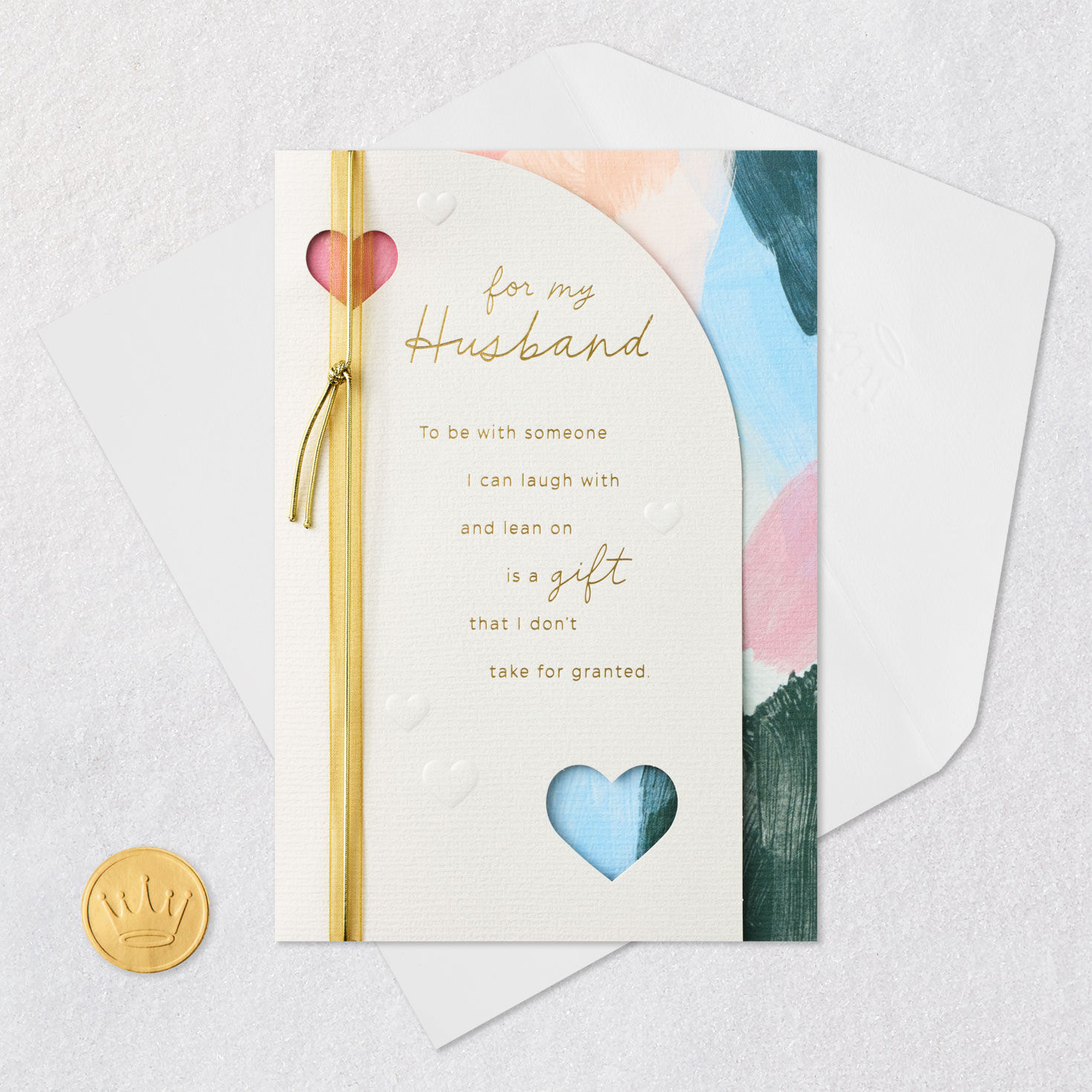 Romantic Anniversary Card for Husband Card Front with Envelope and Gold Seal image number 7