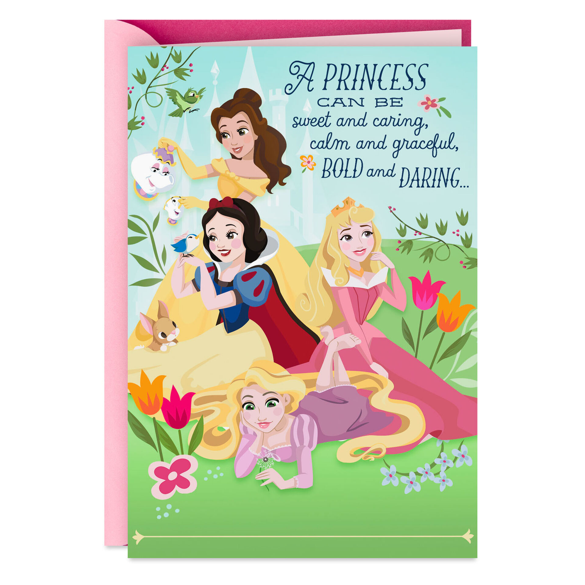 HALLMARK DISNEY PRINCESS GREETING CARD W// ENVELOPE