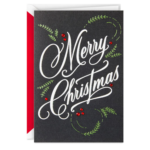 Elegant Script Boxed Christmas Cards, Pack of 10, 