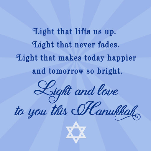 Light and Love to You Hanukkah Card, 
