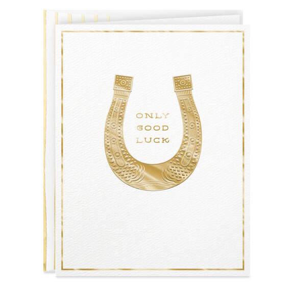 Golden Horseshoe Good Luck Card, , large image number 1