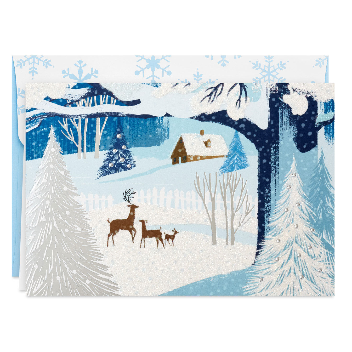 Snowy Landscape With Deer Boxed Holiday Cards, Pack of 16 for only USD 15.49 | Hallmark