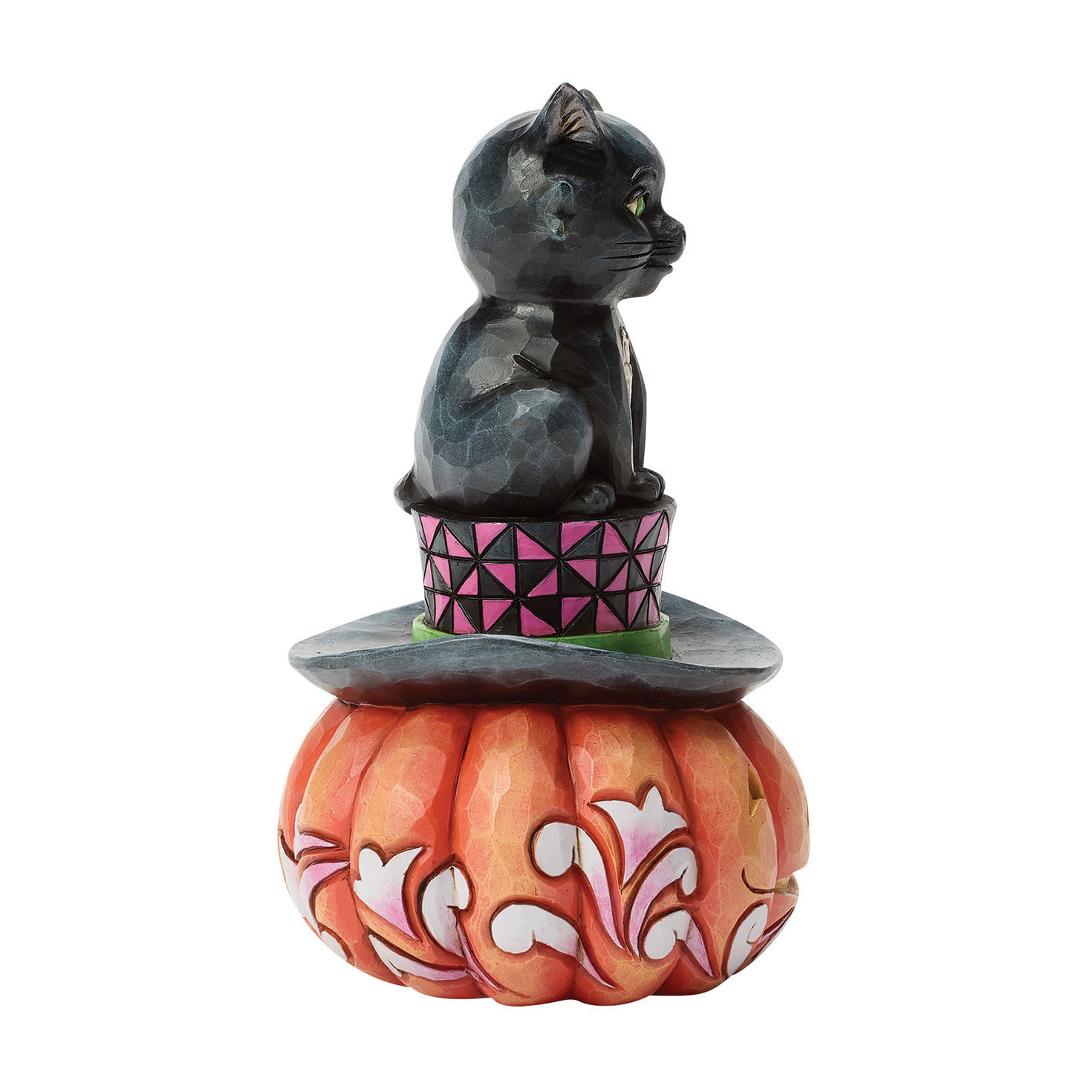 Jim Shore Black Cat on Pumpkin Halloween Figurine side image number 4