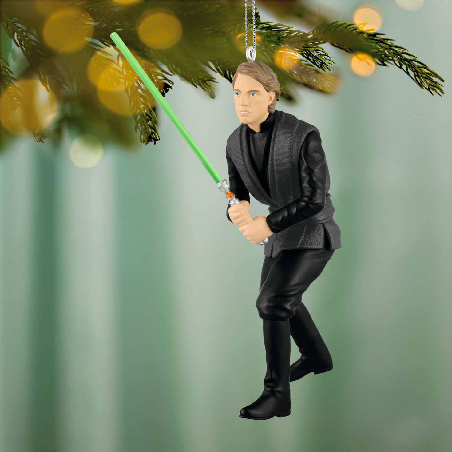 Star Wars Jedi Luke Skywalker Keepsake Ornament hanging on tree image number 2