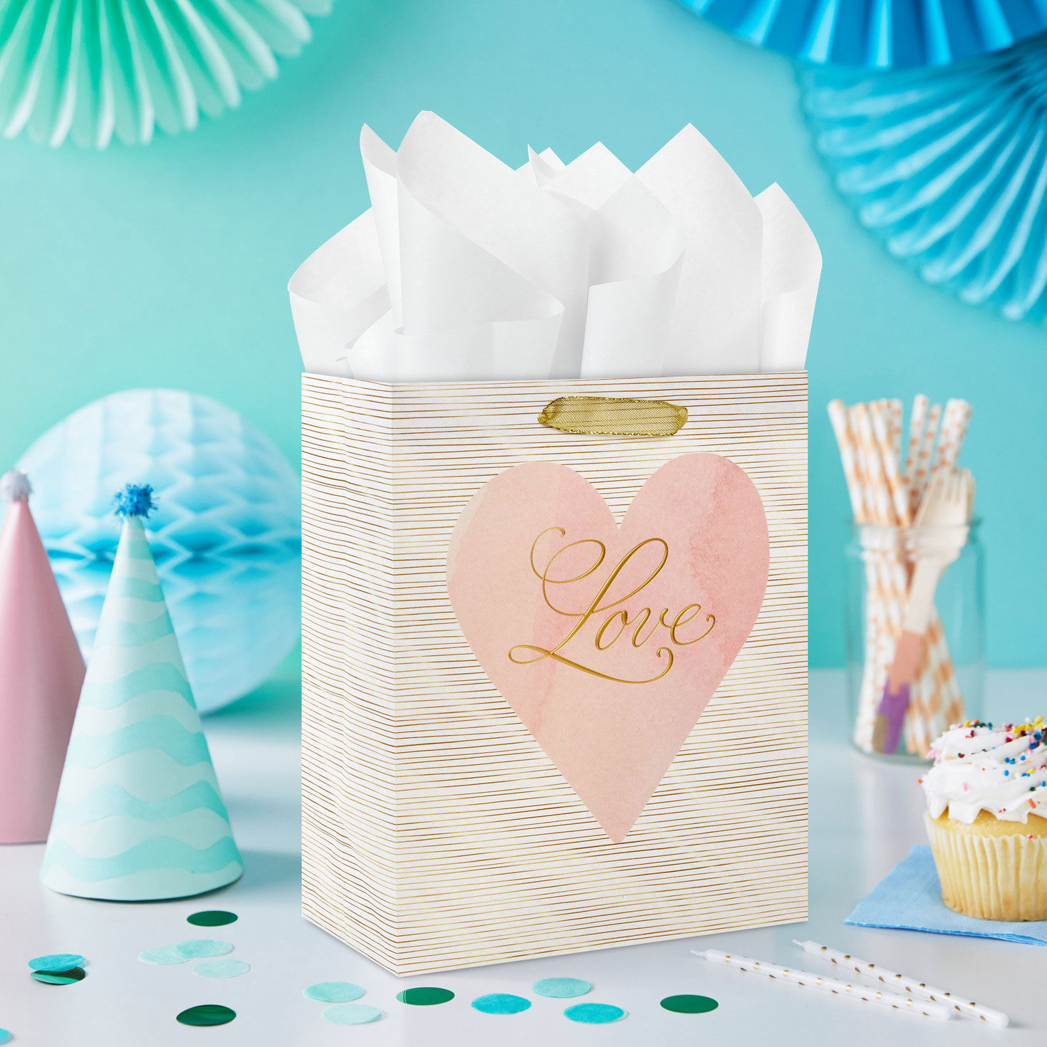 Hearts and Love Medium Gift Bag in use image number 2