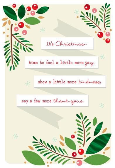Leaves and Berries Christmas Card