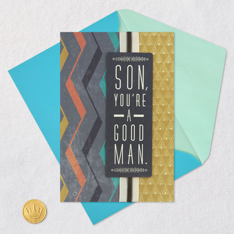 Good Man, Great Son Birthday Card for Son, , large image number 6