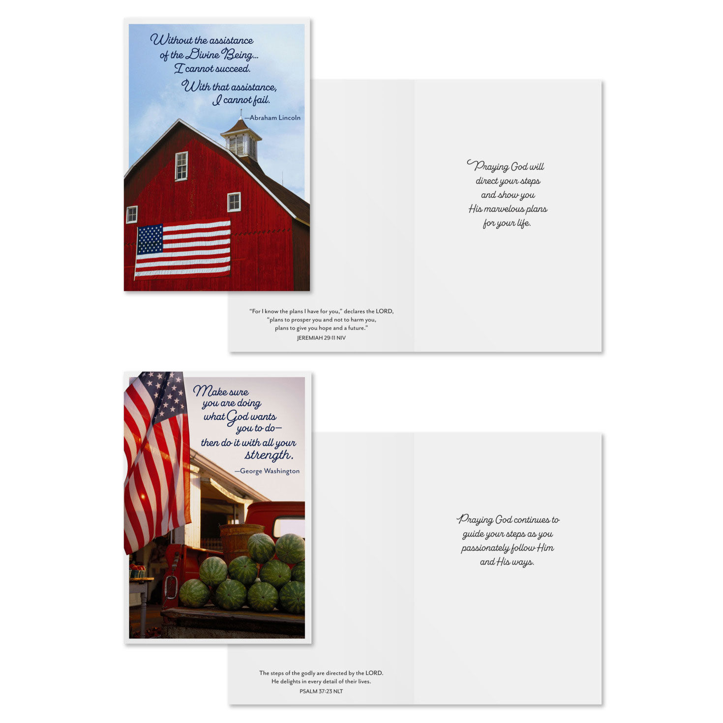 God and Country DaySpring Prayer Cards Assortment Card Front with Sentiment image number 3