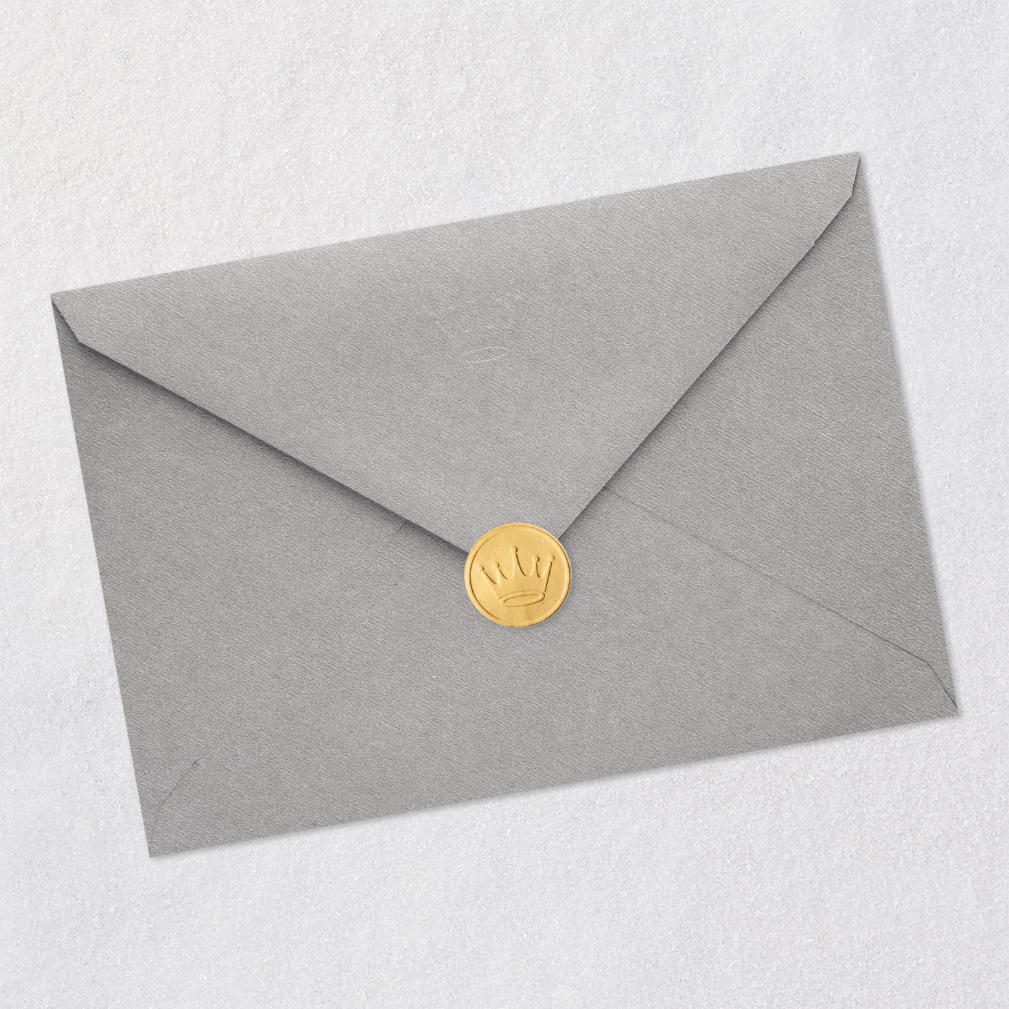 Gray with Pink and Red Lettering Valentine's Day Card Envelope Back with Seal image number 7