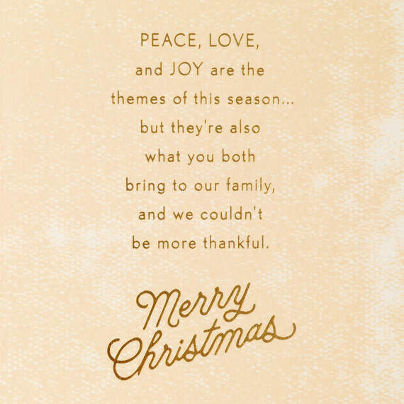 Peace, Love and Joy Christmas Card for Dad and His Partner, , large image number 2
